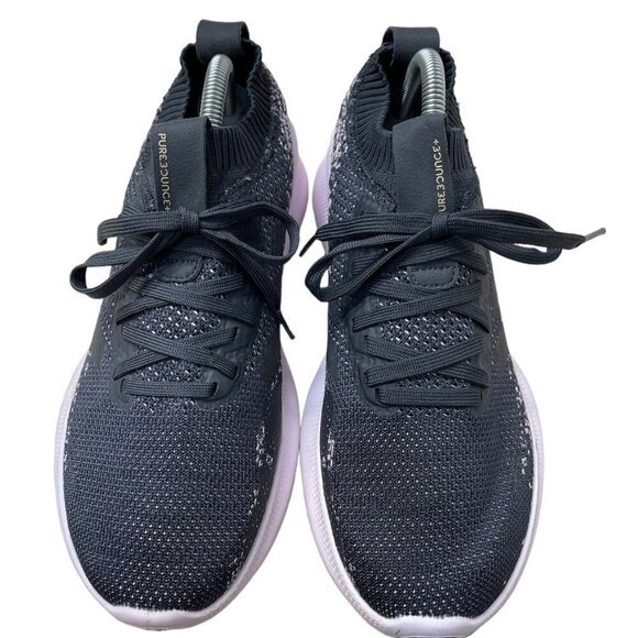 Adidas Womens Purebounce+ Running Shoes Gray Low Top Lace Up Mesh 9.5M - Picture 2 of 8